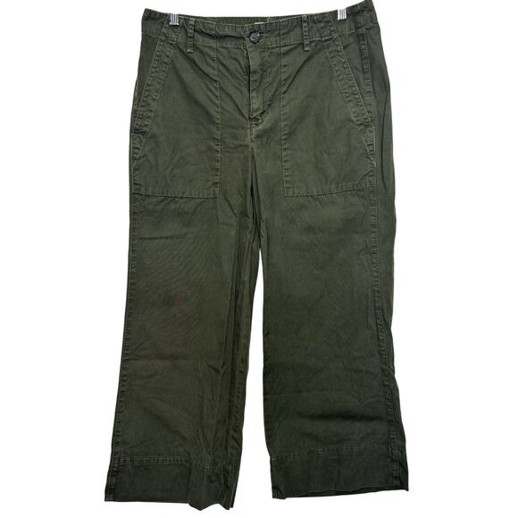 Velvet by Graham & Spencer Mya Cotton Canvas Utility Pant in Green size 8 - Picture 2 of 7